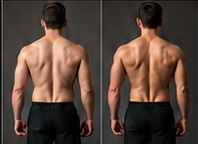 Illustrative fitness comparison — back view