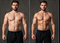 Illustrative fitness comparison — front view